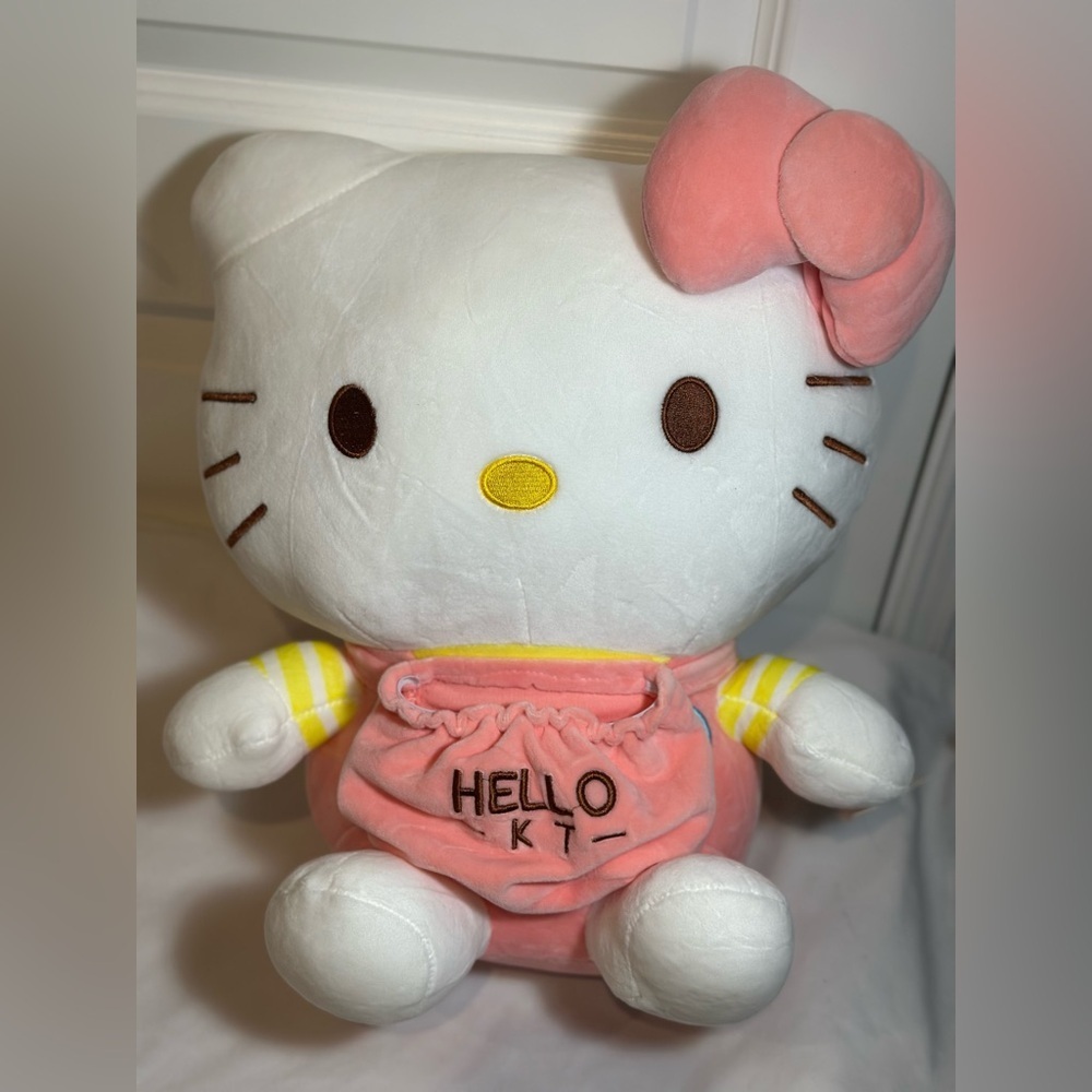 Hello Kitty Plush Toy with Pink Bow 🩷